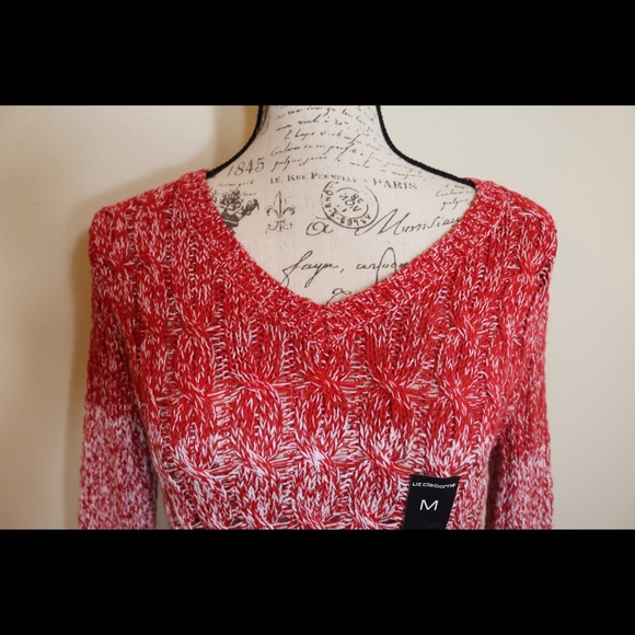 New with Tags Liz Claiborne cable knit sweater - Picture 2 of 6